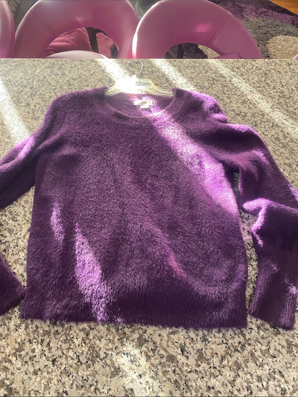 Liz Claiborne Plush Purple Crewneck Sweater